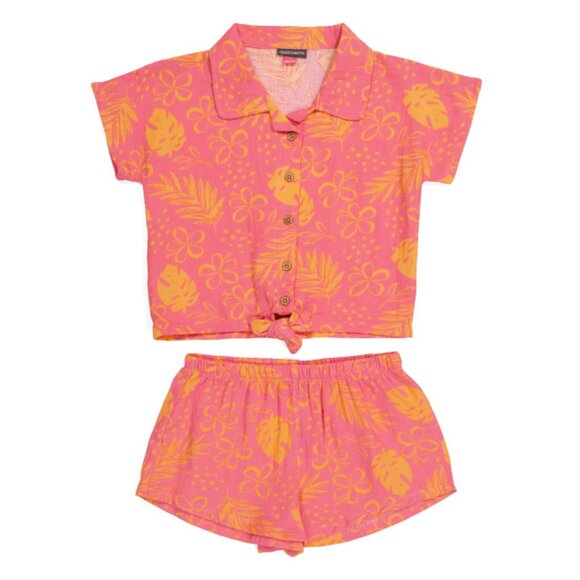 VINCE CAMUTO multi Big Girls 2pc Printed Top And Shorts Set - Picture 1 of 2